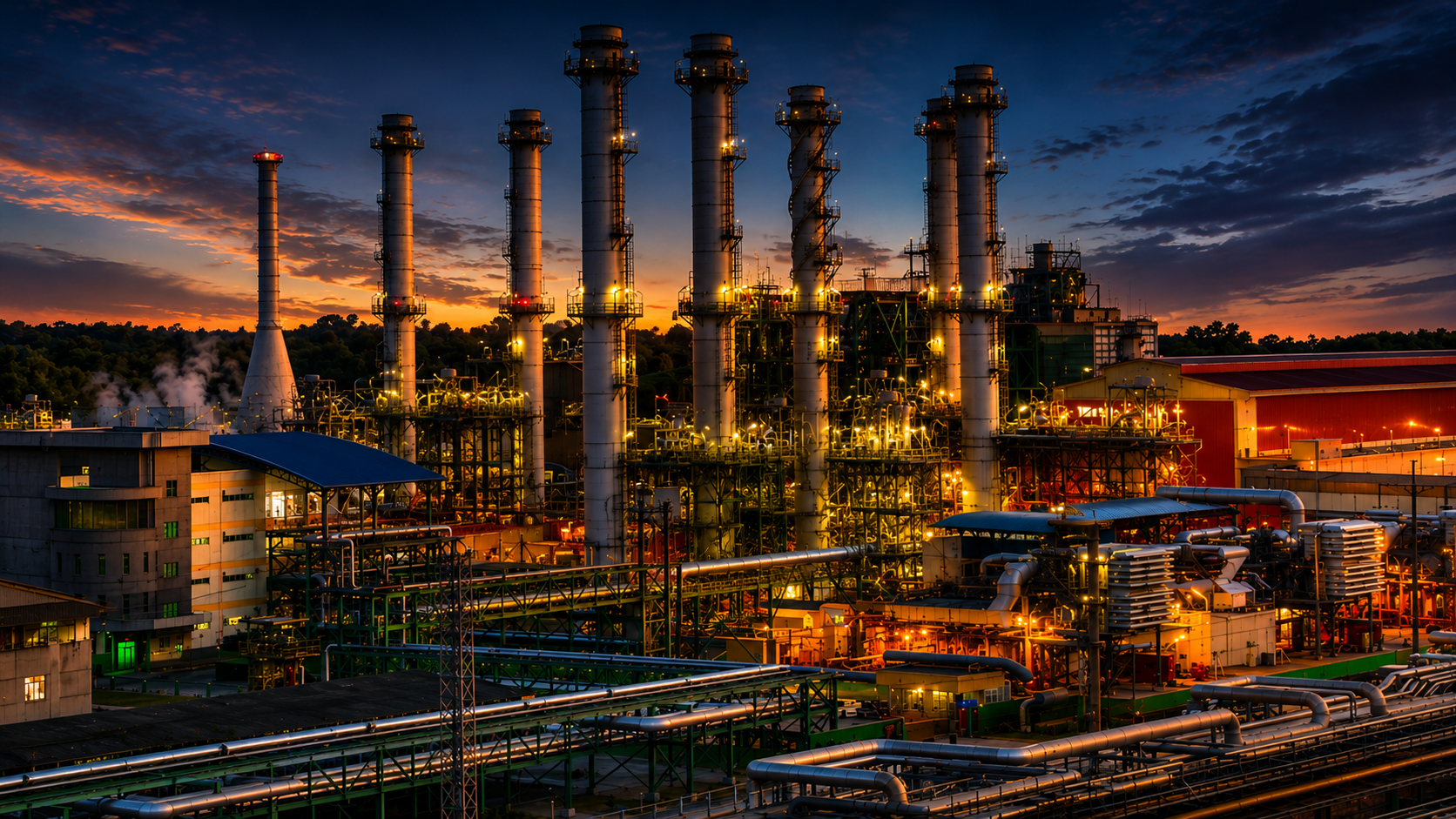 Bokaro Steel Plant (SAIL) evening sunset view